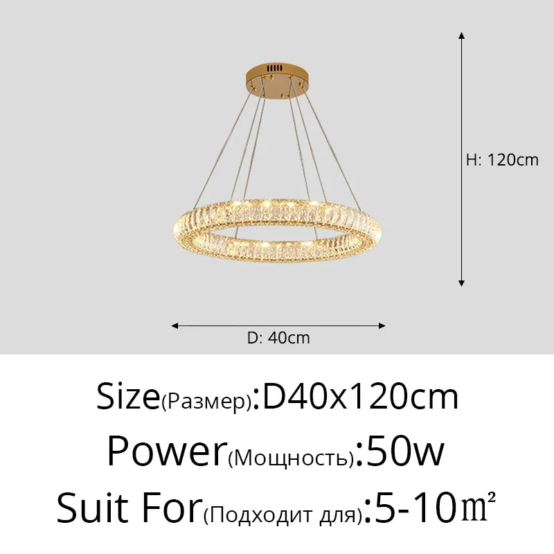 lustre en cristal moderne lumineux pour intérieur élégant