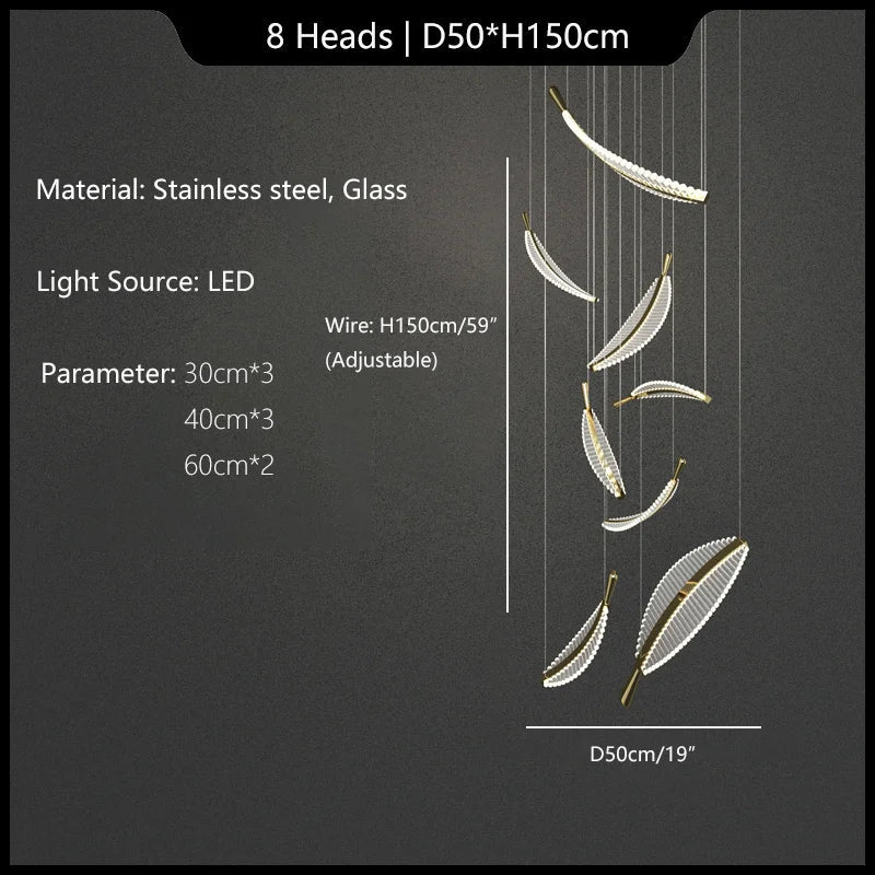 lustre suspendu en verre design pour intérieur élégant
