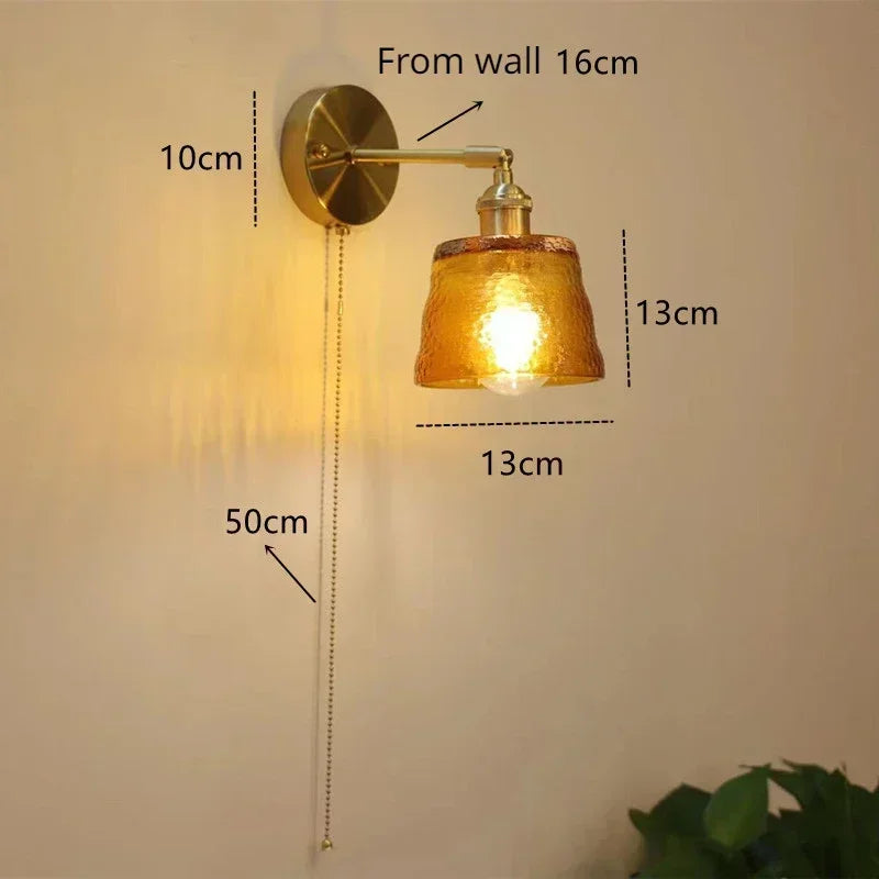 applique murale rotative en verre style nordique japonais avec miroir