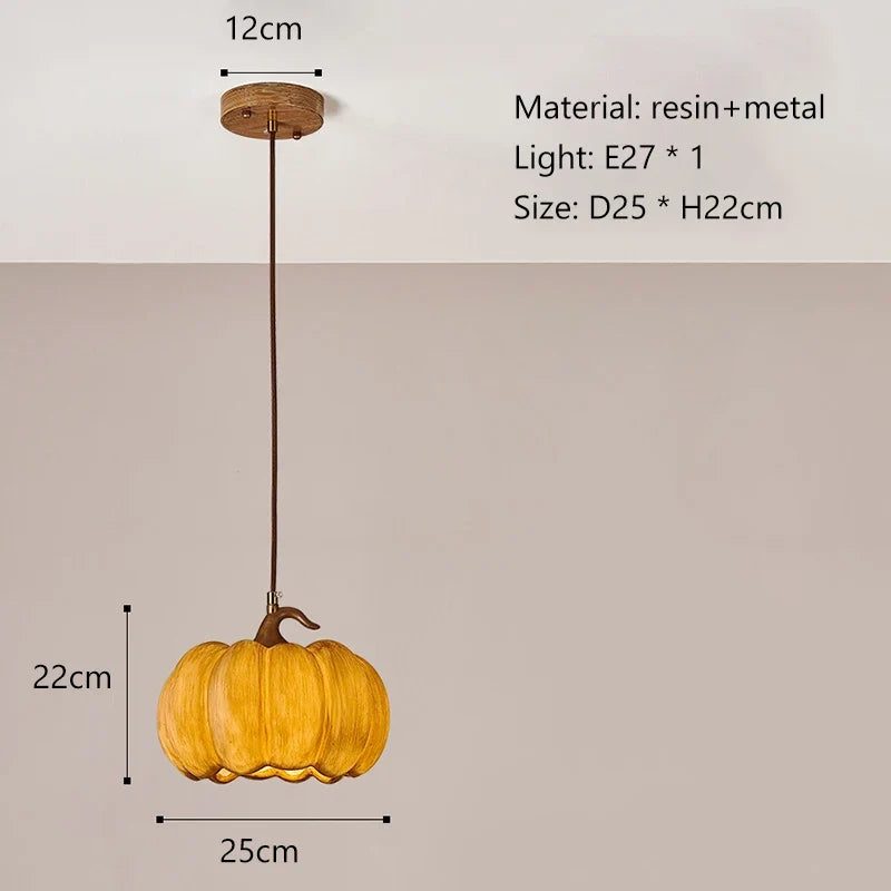 lustre japonais rétro wabi sabi led citrouille pour restaurant