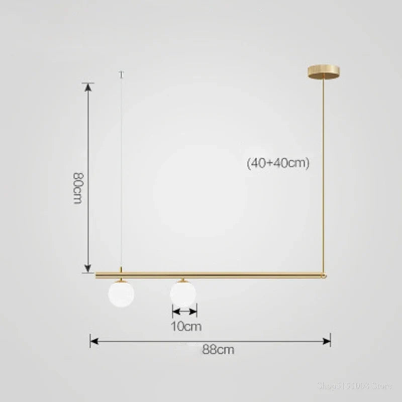 lustre design moderne abat-jour verre nordique éclairage bar luminaire suspendu