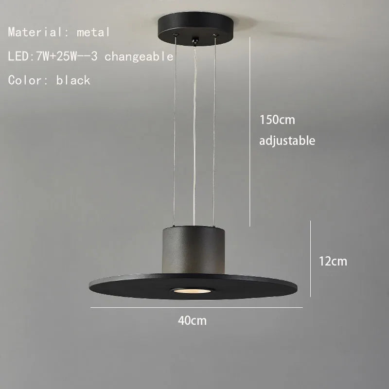 lampe led ufo suspendue design minimaliste réglable en hauteur