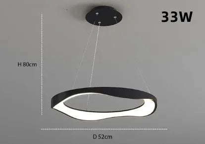 lustre circulaire à led design nordique moderne et créatif