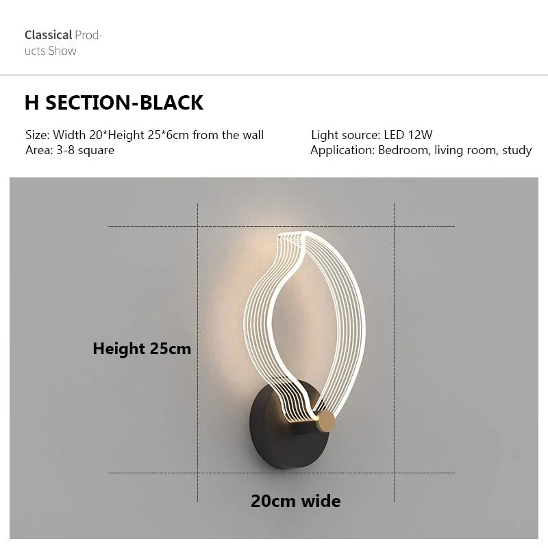applique murale led moderne pour éclairage décoratif intérieur