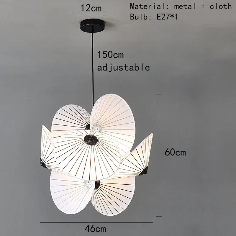 lustre 	 en tissu design réglable pour éclairage maison
