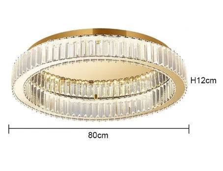 plafonnier circulaire en cristal moderne pour décoration intérieure