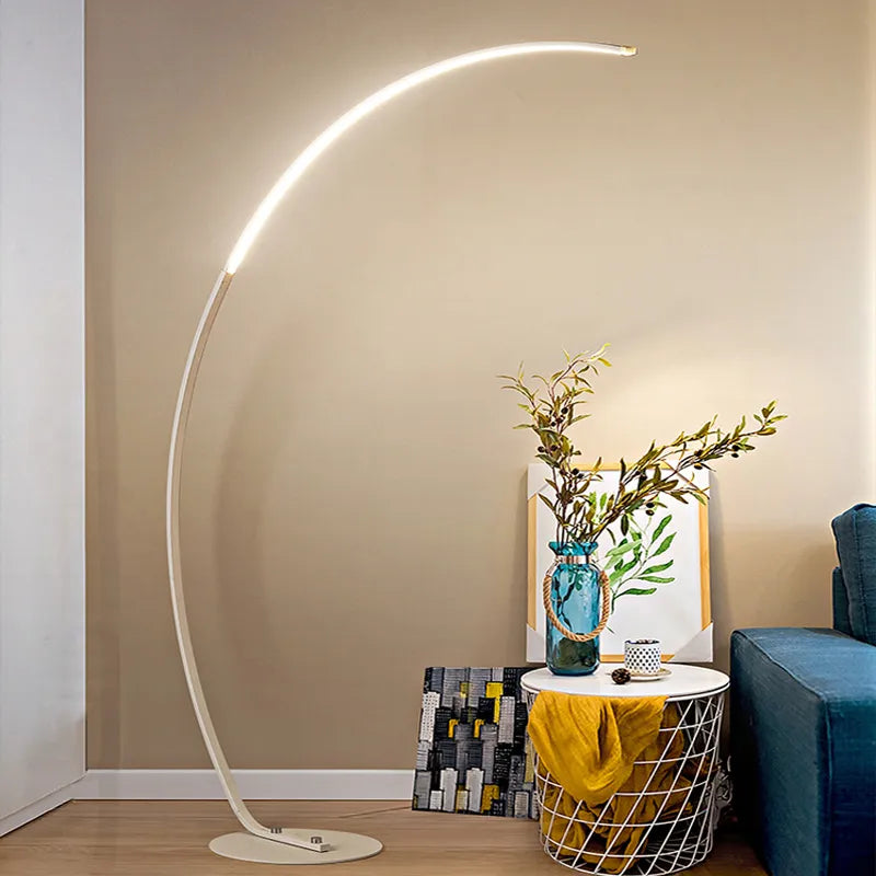 Nordique LED Coin Lumière Arc RVB Lampadaires Noir Blanc C APP À Distance Lampadaires Stand lumière pour Salle À Manger Salon Décor
