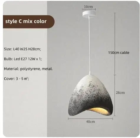 lustre led japonais créatif pour décoration intérieure artistique