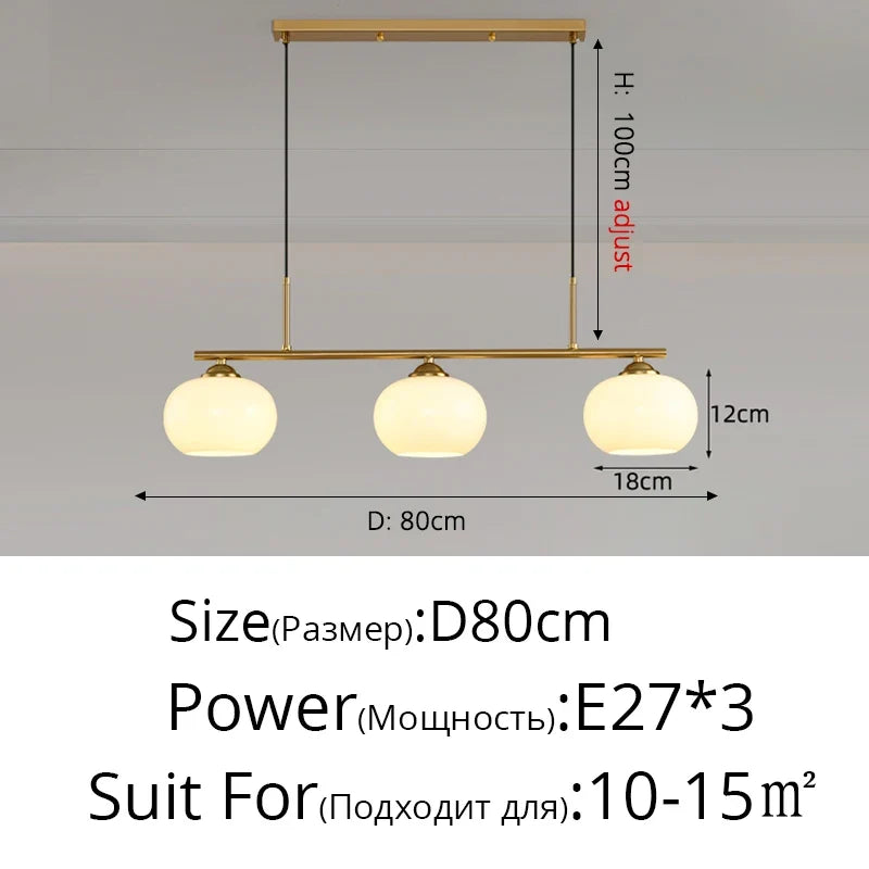 lustre nordique simple en verre blanc pour décoration de plafond