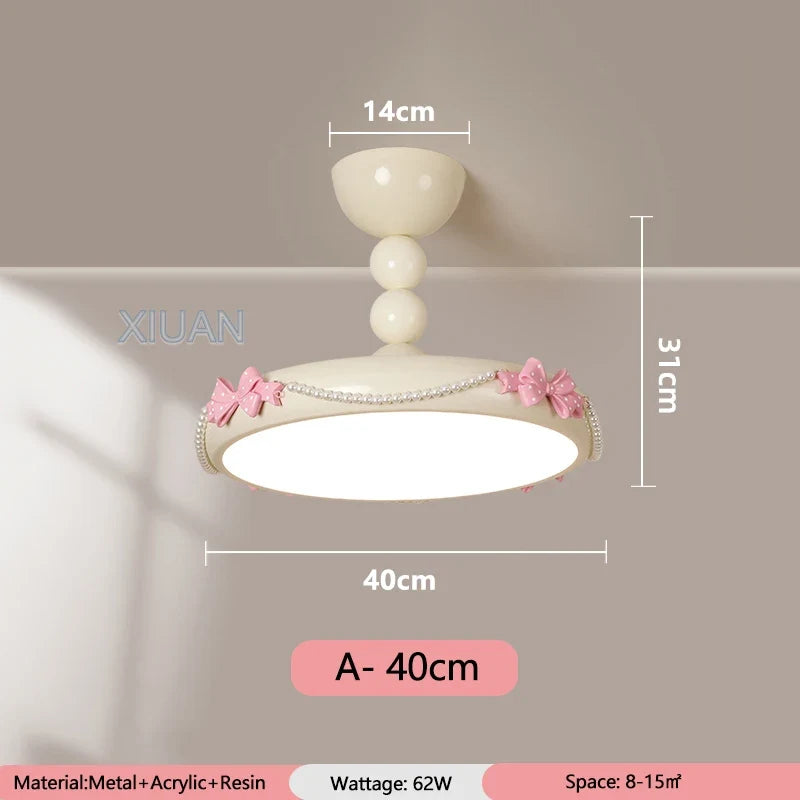 plafonnier romantique pour chambre de princesse en perles
