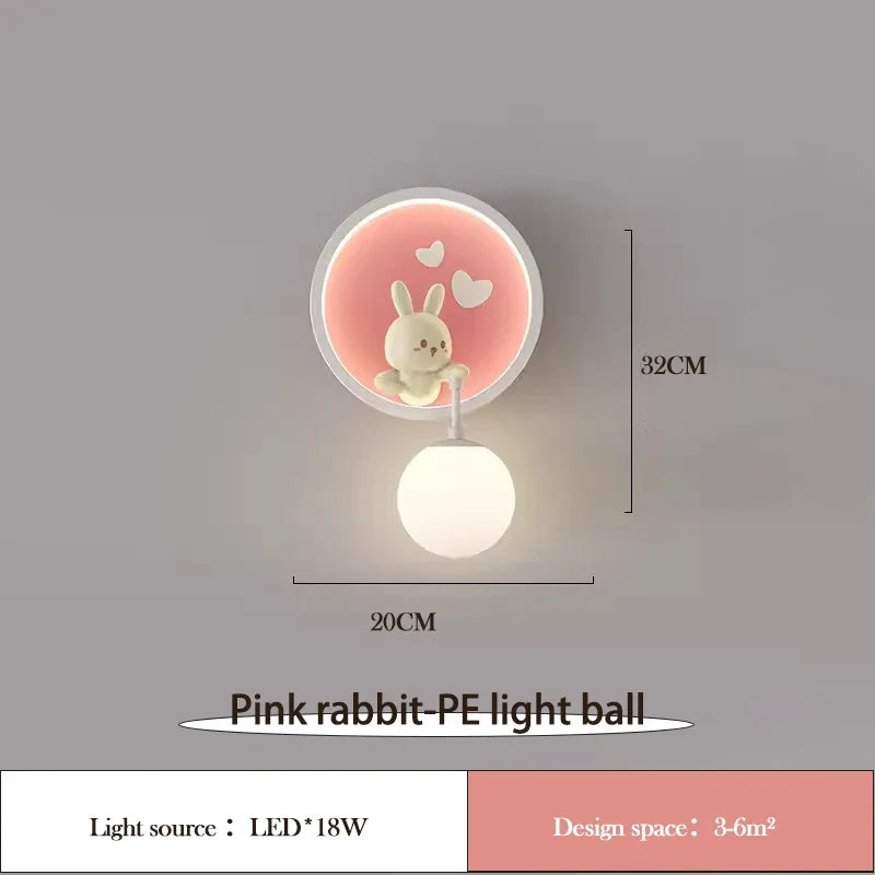 applique murale lapin mignon pour chambre enfant moderne