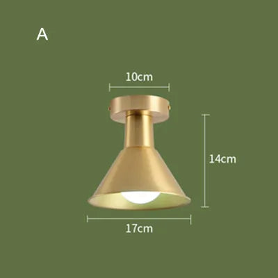 Balcony, American All Copper Ceiling, Small Ceiling Lamp, Nordic Modern Simple Cloakroom, Creative Porch, Entrance Hall Lamp