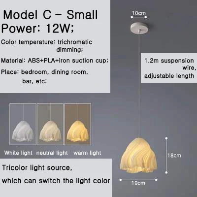 lustre moderne simple impression 3d créative à trois extrémités
