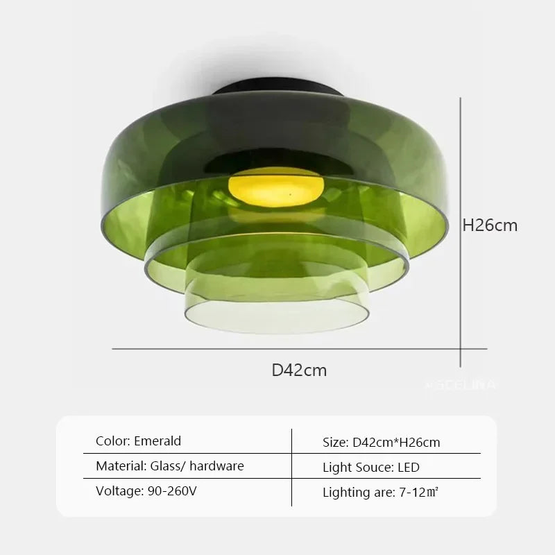 plafonnier led design nordique simple bol en verre luminaire décoratif d'intérieur