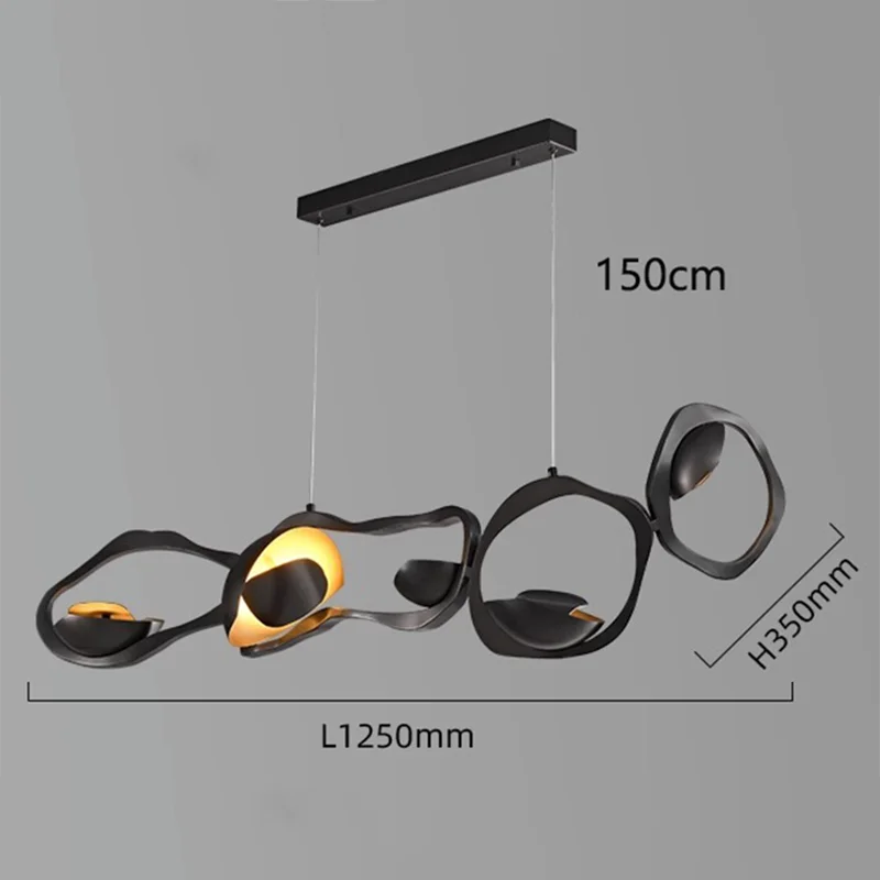 Lustre design noir et cuivré moderne