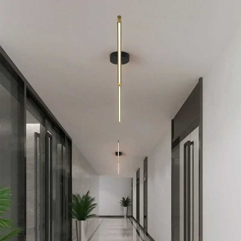 lustre moderne à leds pour allée et miroir décoratif