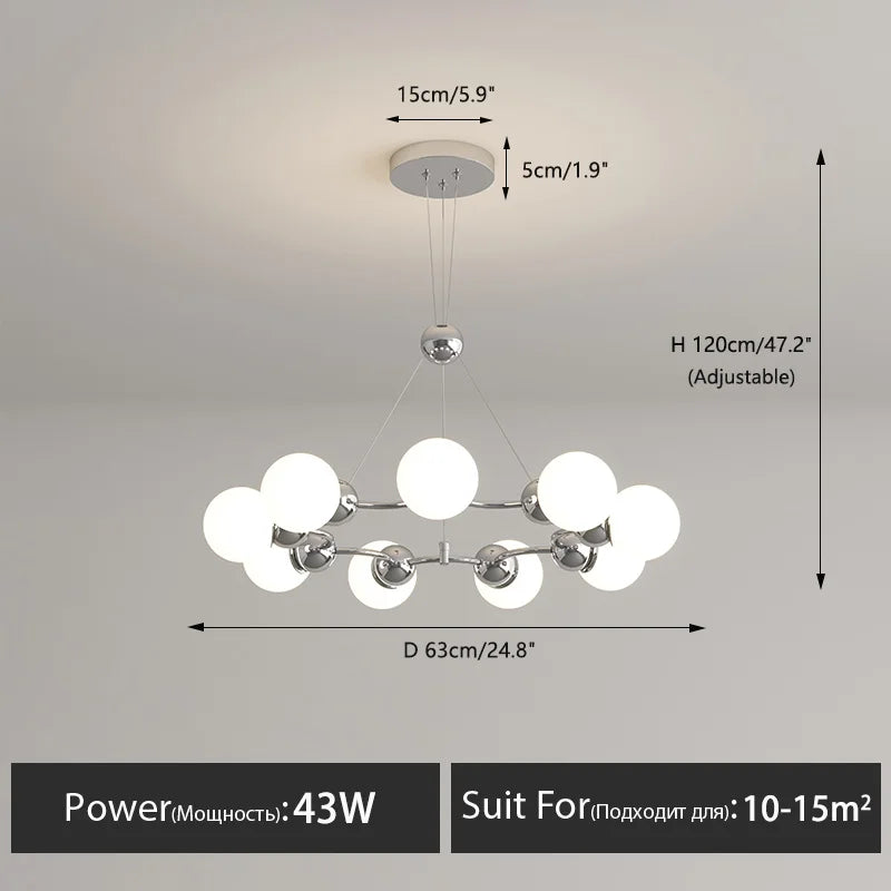 lustre suspendu éclairage décoratif moderne pour la maison