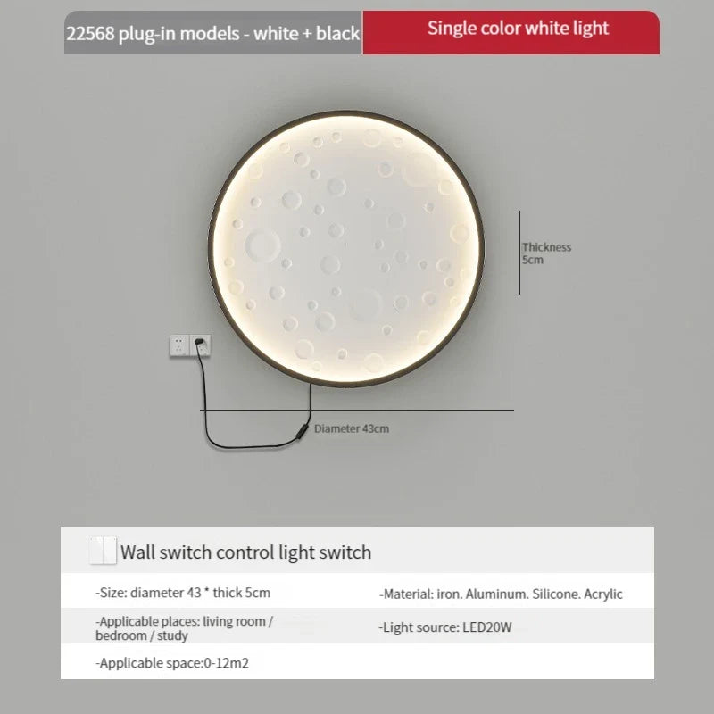 applique murale nordique moderne led rechargeable décorative
