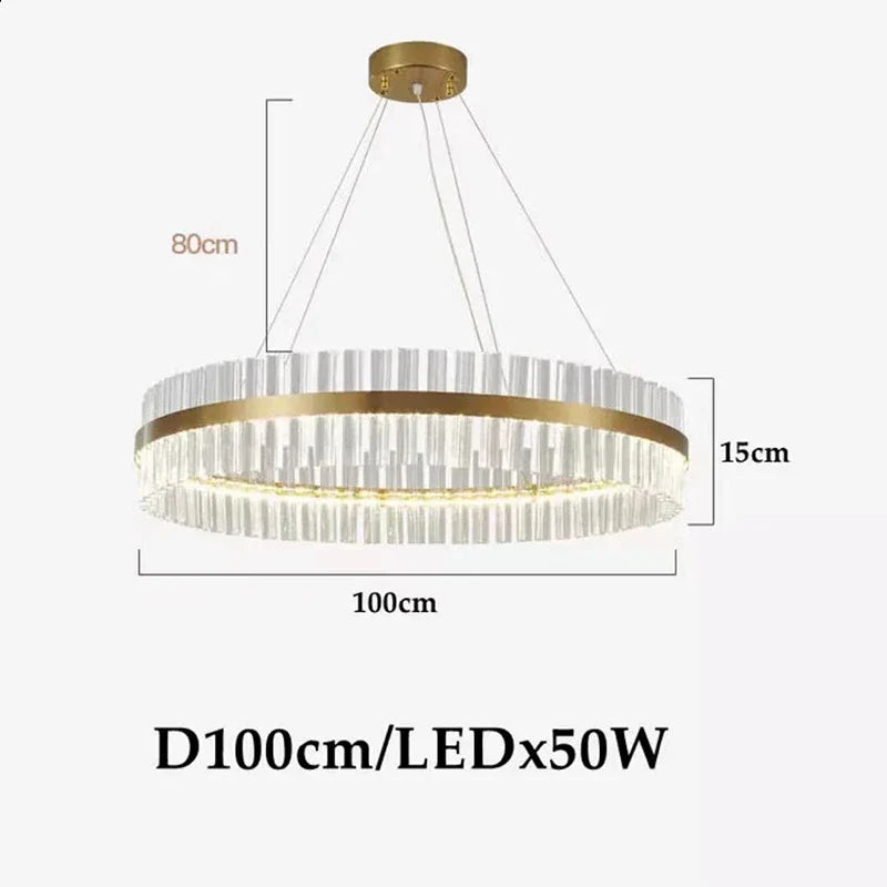 lustre led moderne en cristal pour un éclairage élégant
