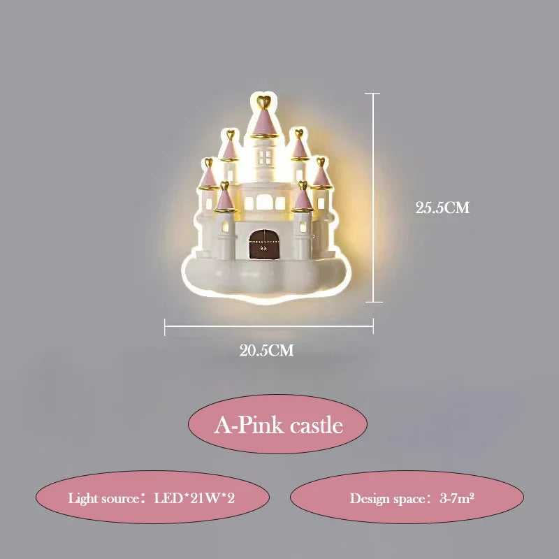 applique murale château romantique pour chambre d enfant moderne