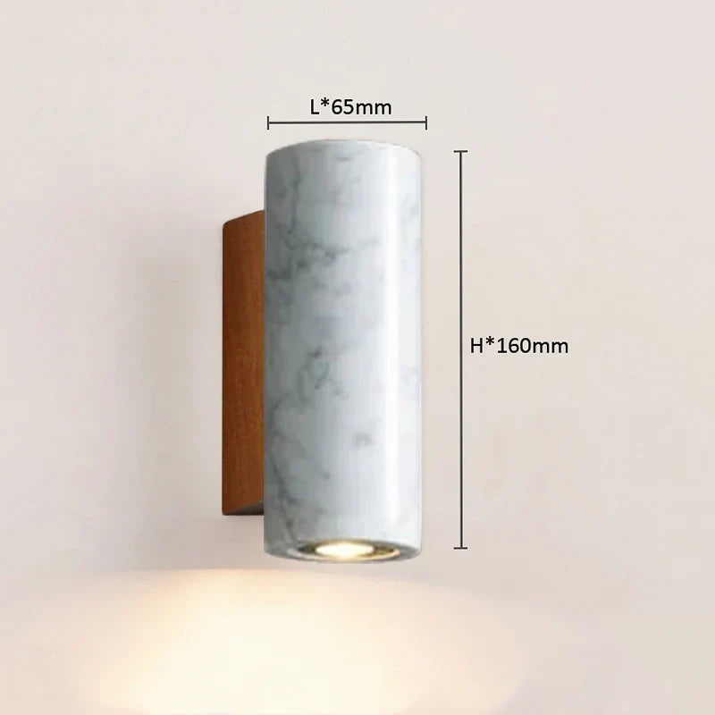 applique murale led en marbre support chevet décorative nordique hôtel