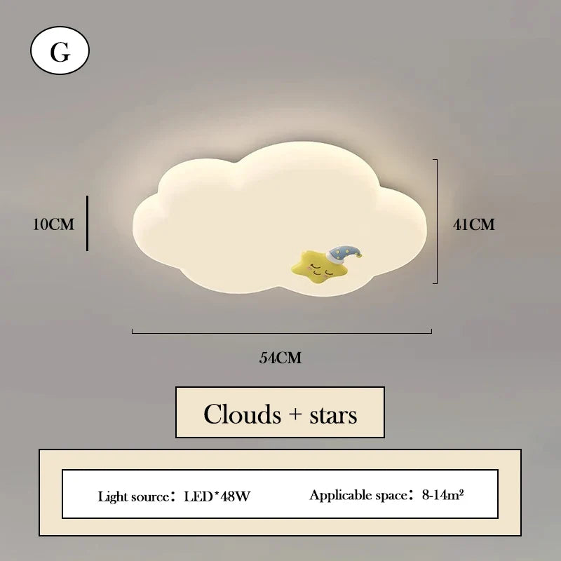plafonnier nuage créatif pour chambre d'enfant chaleureuse