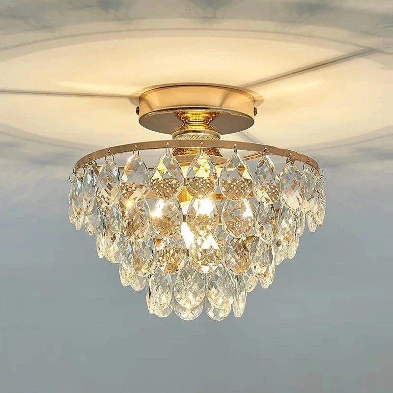 plafonnier moderne en cristal pour intérieur élégant et raffiné
