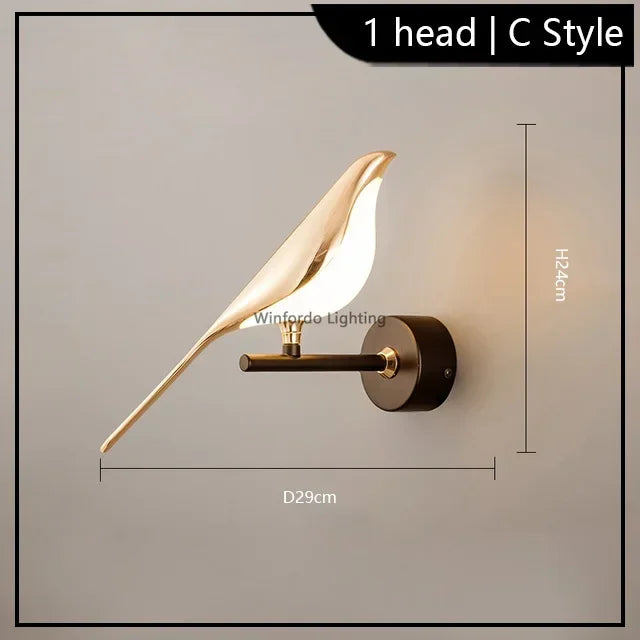 lustre led 	 art oiseau loft originalité décoration