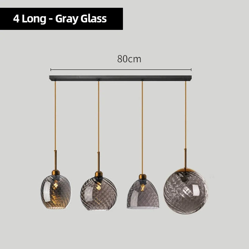 lustre en verre moderne pour bar restaurant hôtel villa