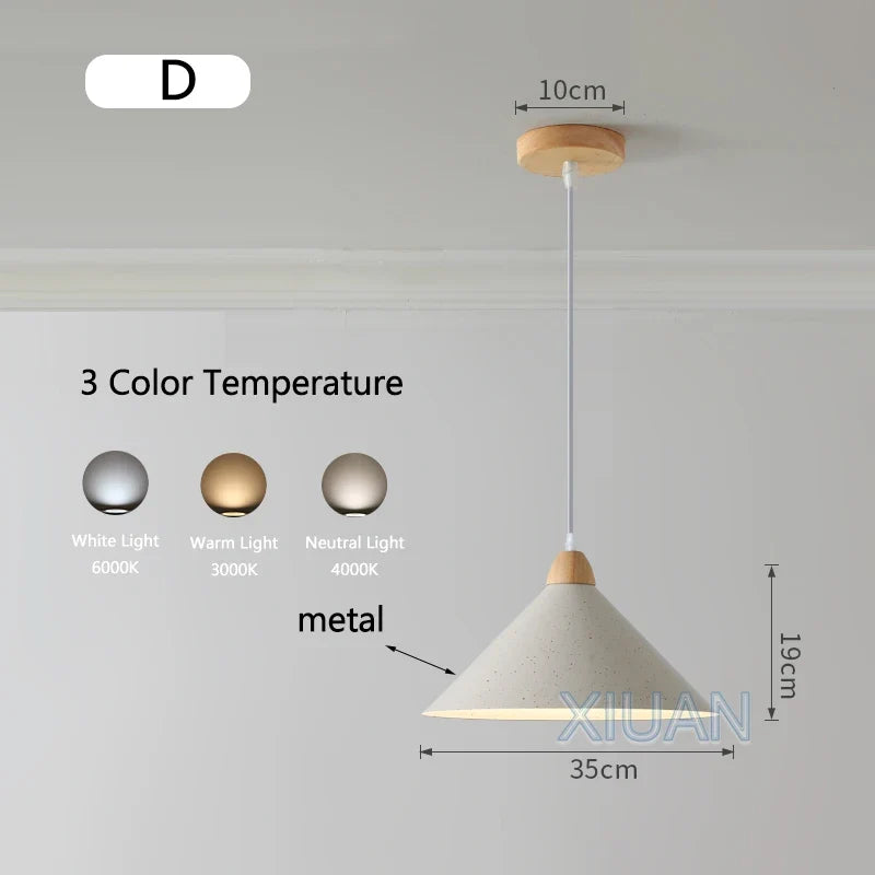 suspension nordiques led en bois massif pour restaurant