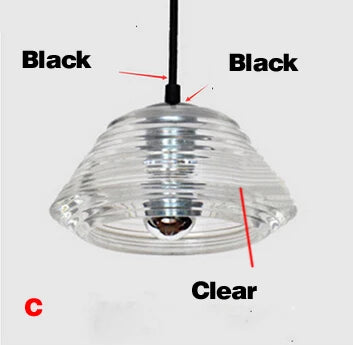 suspension moderne en verre transparent pour intérieur
