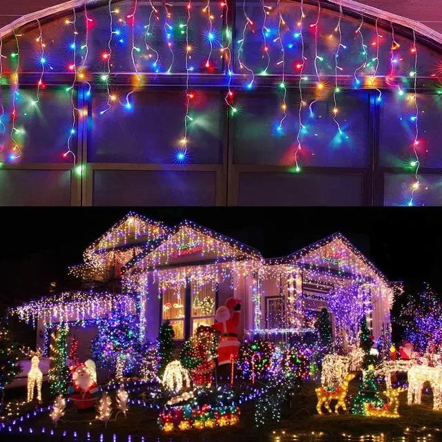guirlande lumineuse extérieure décorations de Noël pour hiver