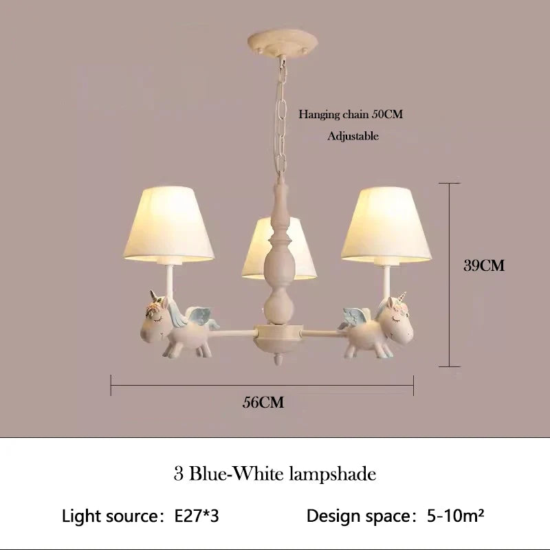 lustre enfant LED rotatif style nordique romantique et chaleureux
