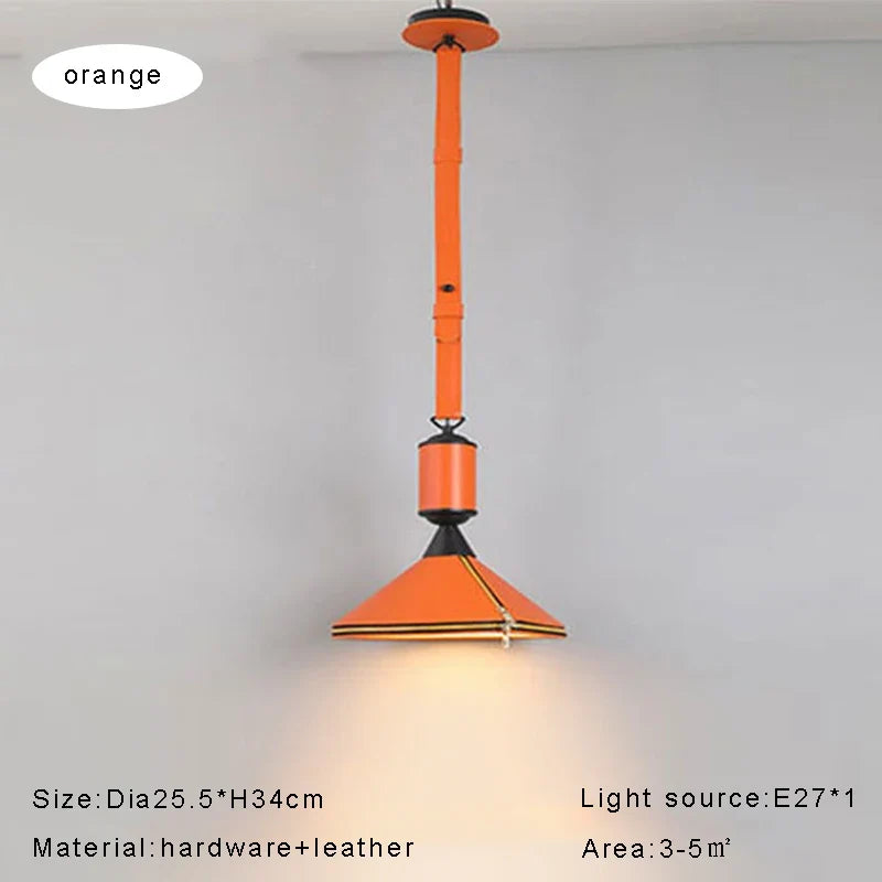 suspension minimaliste moderne en cuir de luxe