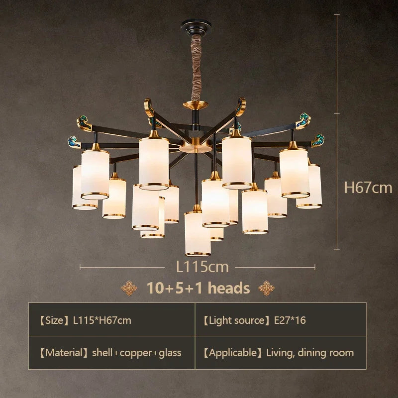 lustre en cuivre design luxe pour décoration intérieure moderne