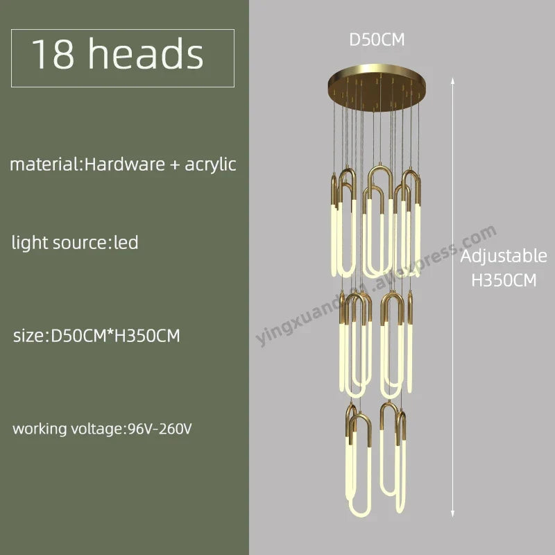 suspension moderne design nordique éclairage led loft élégant