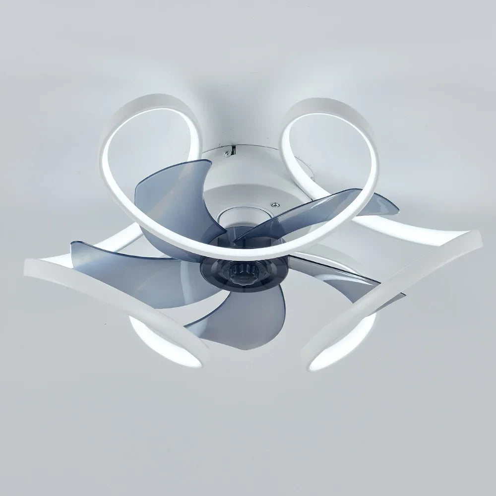 plafonnier moderne silencieux à led avec télécommande et lumière colorée