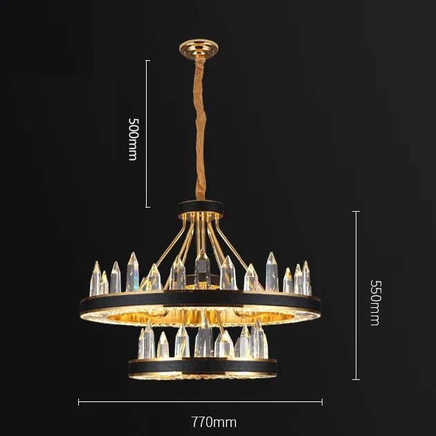 suspension en cristal transparent pour une décoration moderne