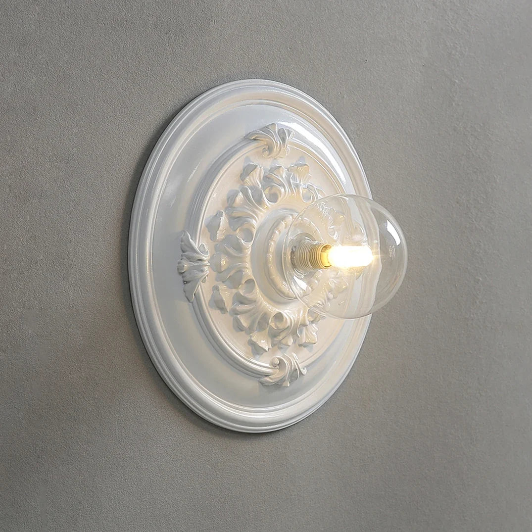applique murale ronde vintage sculptée design française