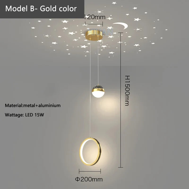 suspension modernes pour éclairage intérieur barre