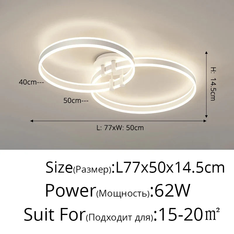 lustre led en acrylique avec lumières haut et bas