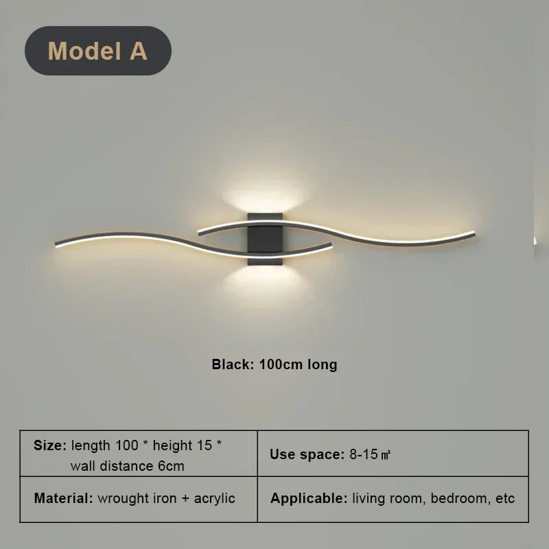 applique murale moderne led lumière décorative intérieure design élégant