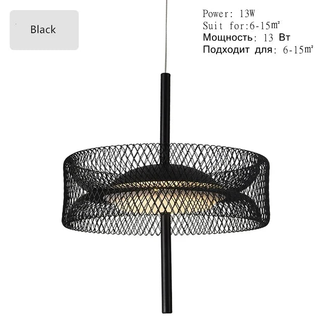 suspension en fer design éclairage intérieur à intensité variable