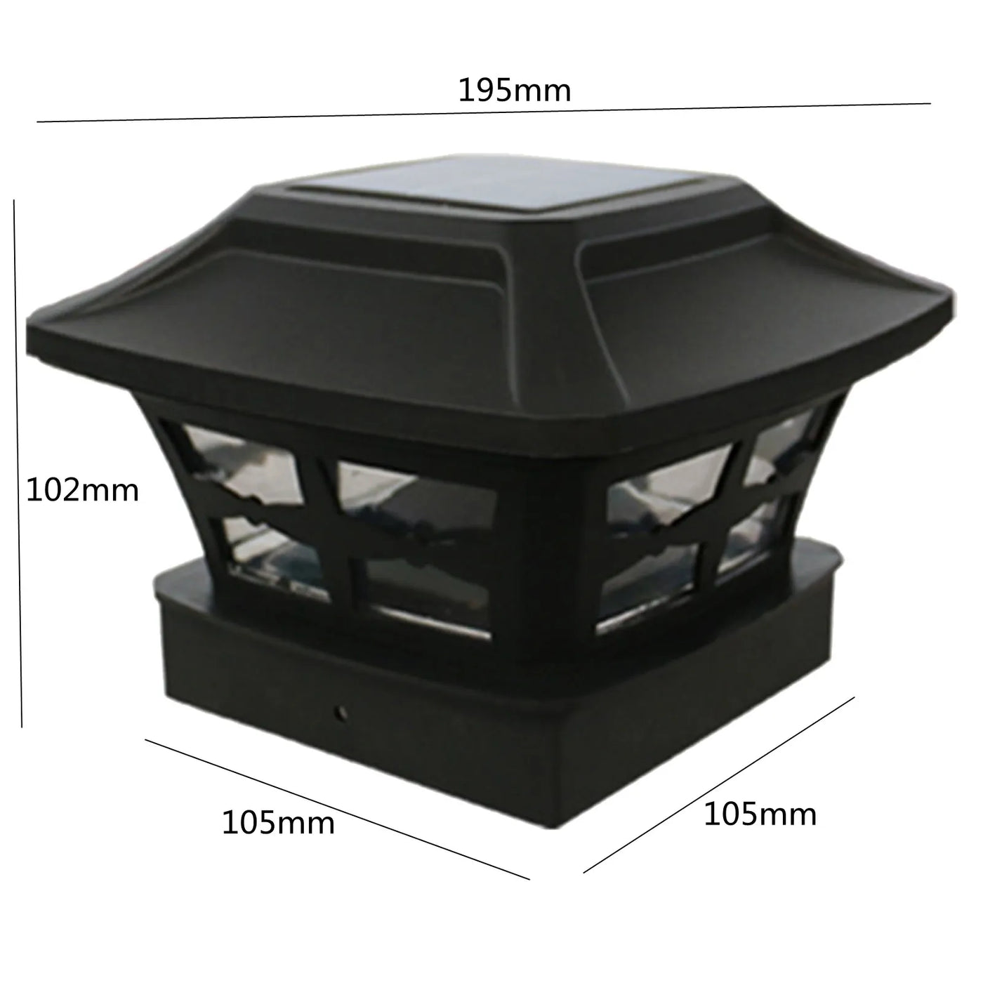 LED à alimentation solaire lumière de clôture carrée blanc chaud lampe éclairage extérieur pilier étanche IP65 lampe solaire extérieure pour jardin