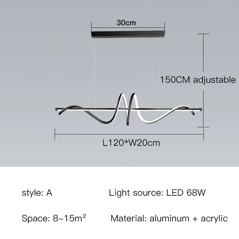 suspension LED rotative avec télécommande pour décoration intérieure
