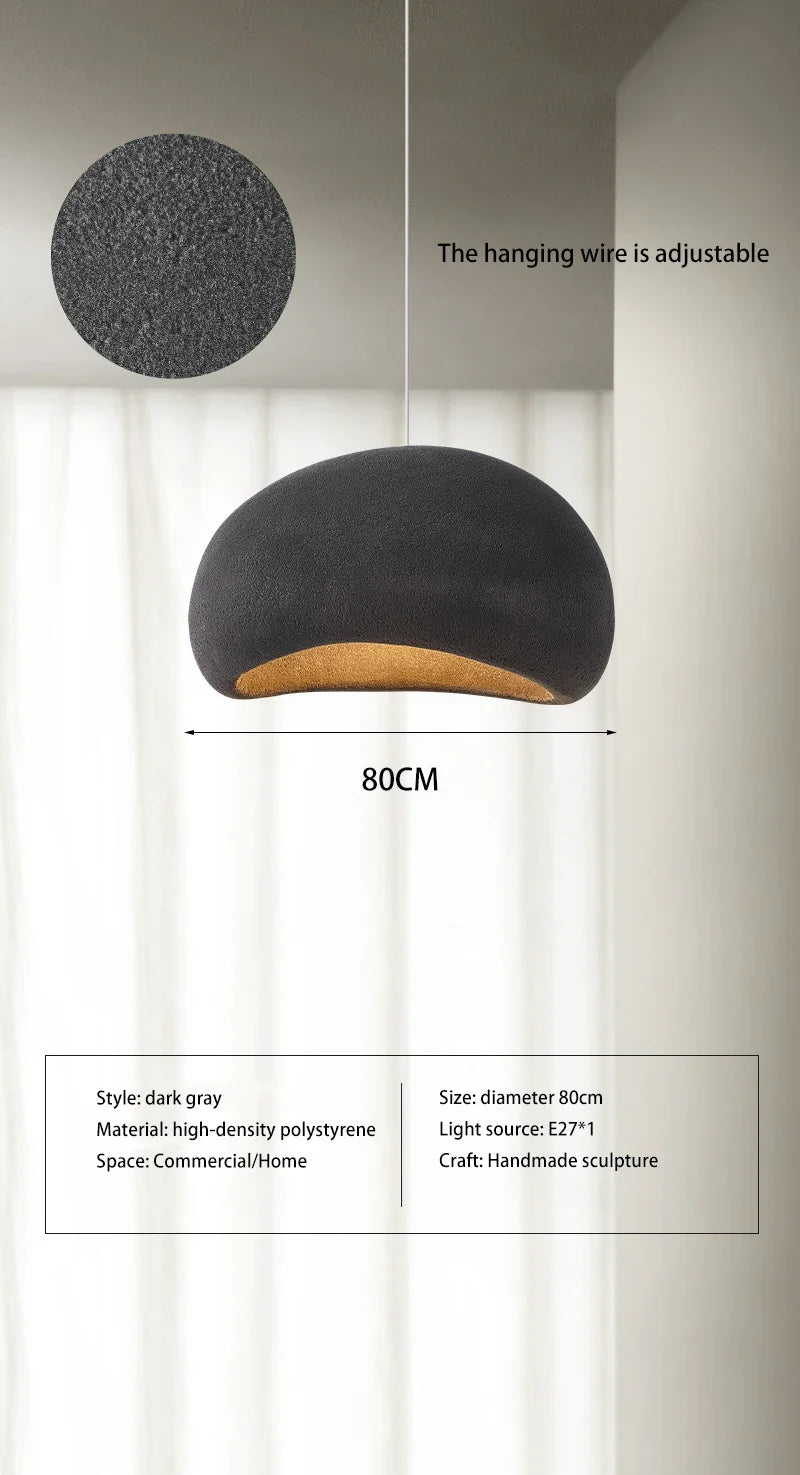 Suspension en polystyrène colorée aux formes arrondies design