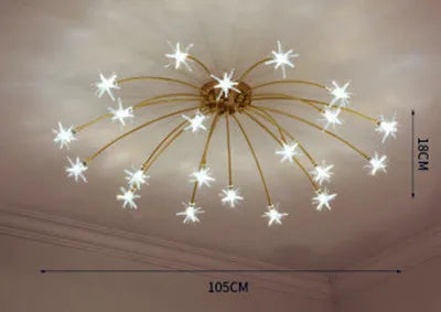 lustre moderne ciel étoile design intérieur lumineux décoratif