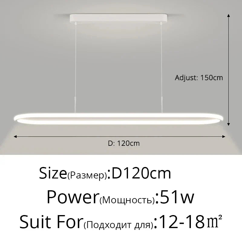 suspension led moderne éclairage intérieur design rectangulaire