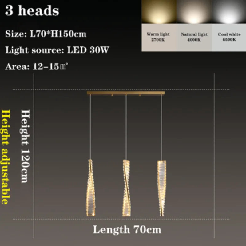 lustre en cristal design moderne pour ambiance élégante