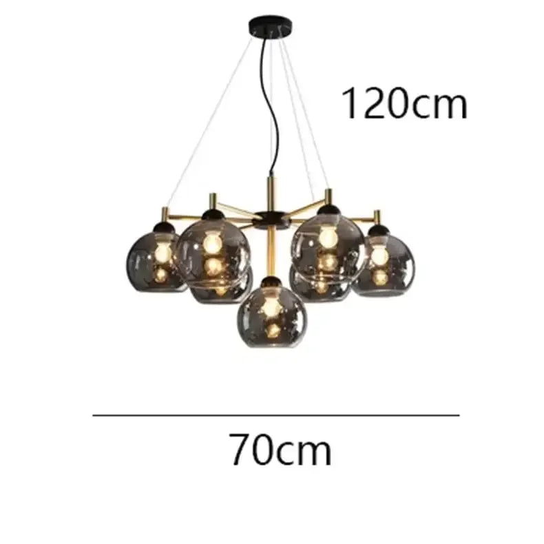 lustre nordique en cuivre verre design moderne avec haricots magiques
